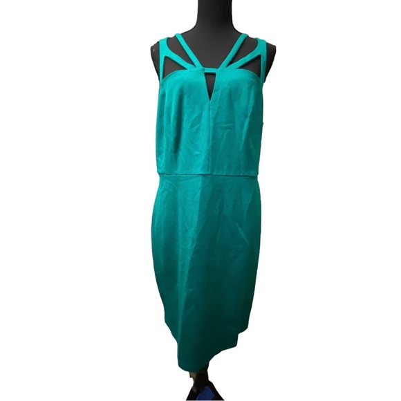 Forever 21+ Turquoise Sheath Dress with Cut-outs - Picture 8 of 10